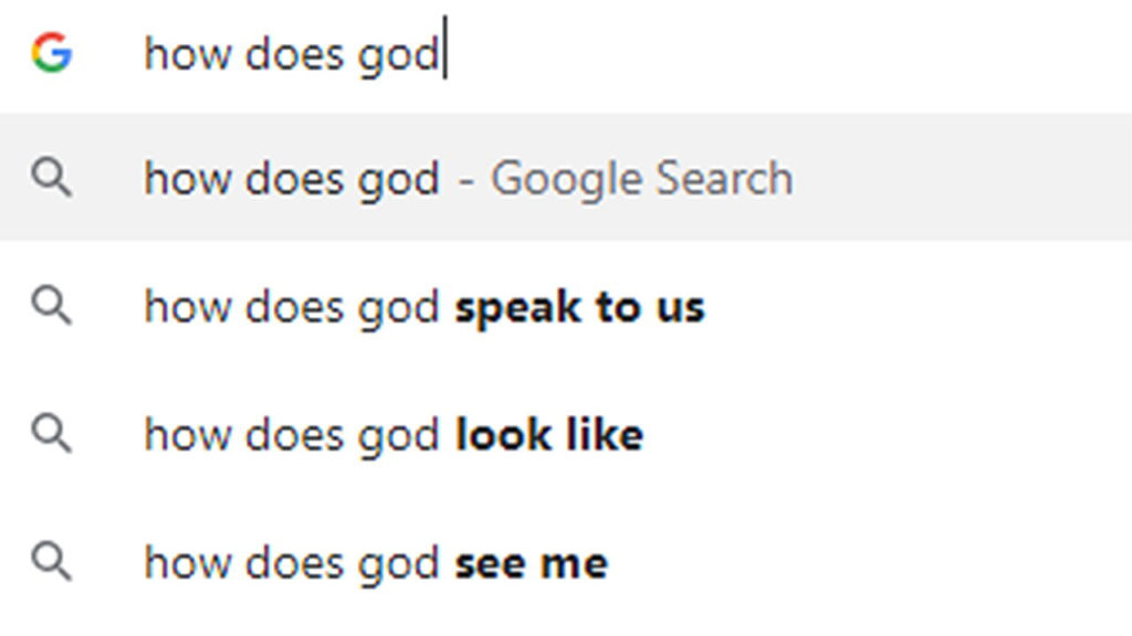 Google Search for "How does God see me?" and before you finish typing you will see that someone else has already asked that question